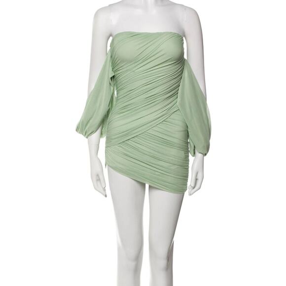 SER.O.YA Mini Dress Deniz Mesh Off Shoulder Long Sleeve size M - Picture 1 of 8